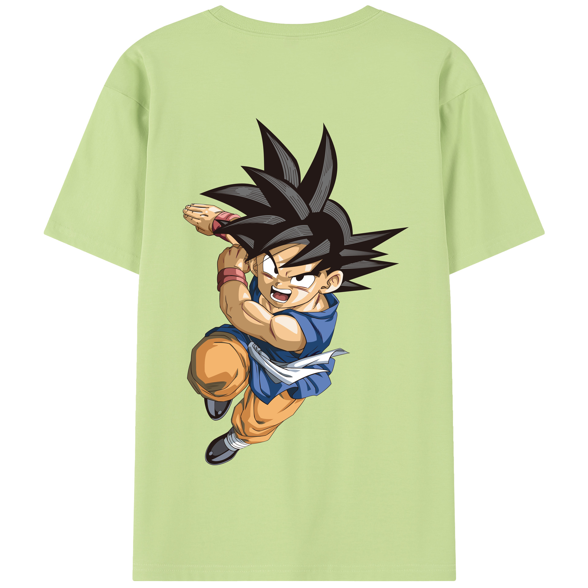 （画像用） ドラゴンボール 孫悟空（そん ごくう）Son Goku カカロット DRAGON BALL Kakarotto 綿100％半袖Tシャツ（背面プリント）